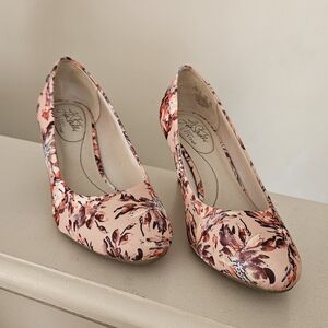 Life Stride Floral Heels - Pink and Orange